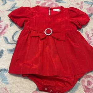 FOR LOVE & LEMONS Lil Lemons Red Moire Dress